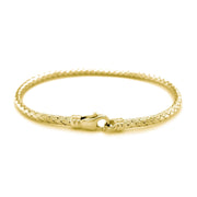 Bids.com Fancy Weave Bangle in 14k Yellow Gold (3.0mm) Bracelets