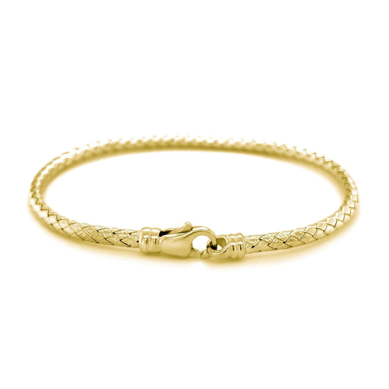 Bids.com Fancy Weave Bangle in 14k Yellow Gold (3.0mm) Bracelets