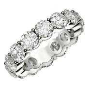 Bids.com Round Cut Lab Grown Diamond Eternity Ring in 14k White Gold (6 cttw FG/VS2) Rings