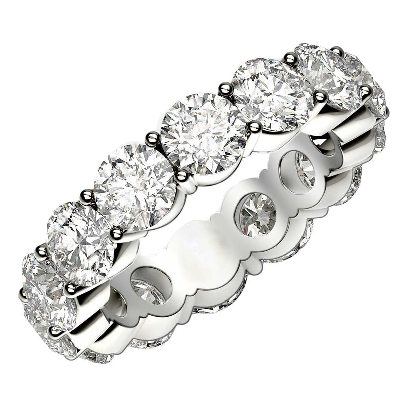 Bids.com Round Cut Lab Grown Diamond Eternity Ring in 14k White Gold (6 cttw FG/VS2) Rings