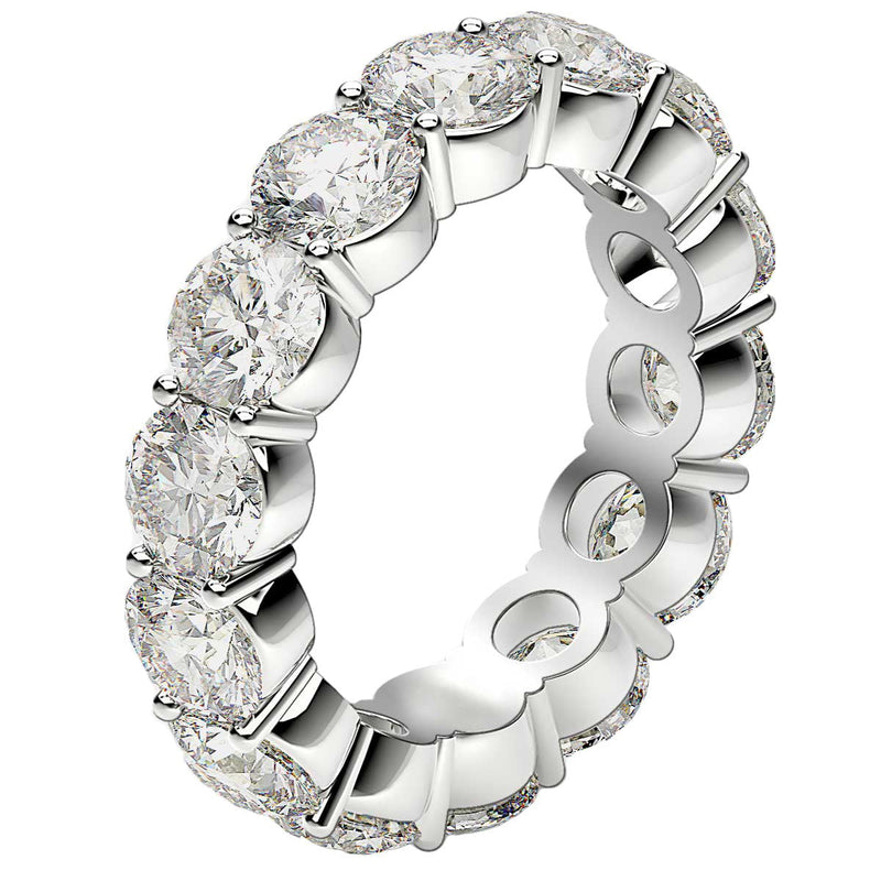 Bids.com Round Cut Lab Grown Diamond Eternity Ring in 14k White Gold (6 cttw FG/VS2) Rings