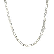 Bids.com 3.0mm 14k White Gold Solid Figaro Chain Necklaces