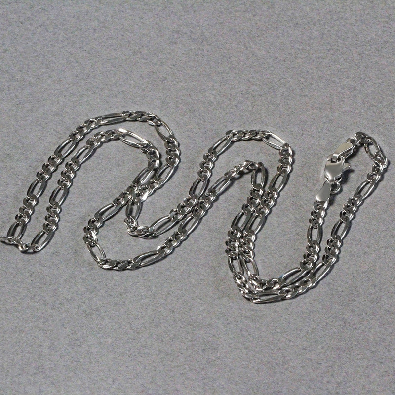 Bids.com 3.0mm 14k White Gold Solid Figaro Chain Necklaces