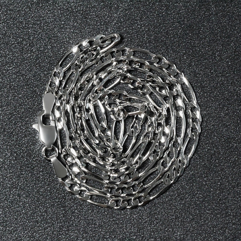Bids.com 3.0mm 14k White Gold Solid Figaro Chain Necklaces