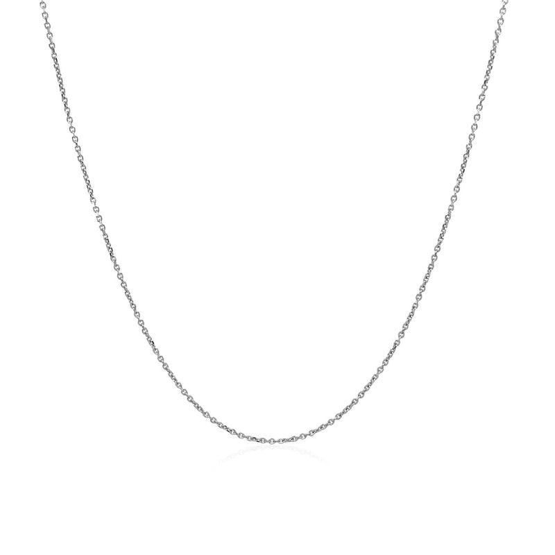 Bids.com 14k White Gold Cable Link Chain 0.5mm Necklaces