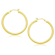 Bids.com 14k Yellow Gold Polished Hoop Earrings (40 mm) Earrings