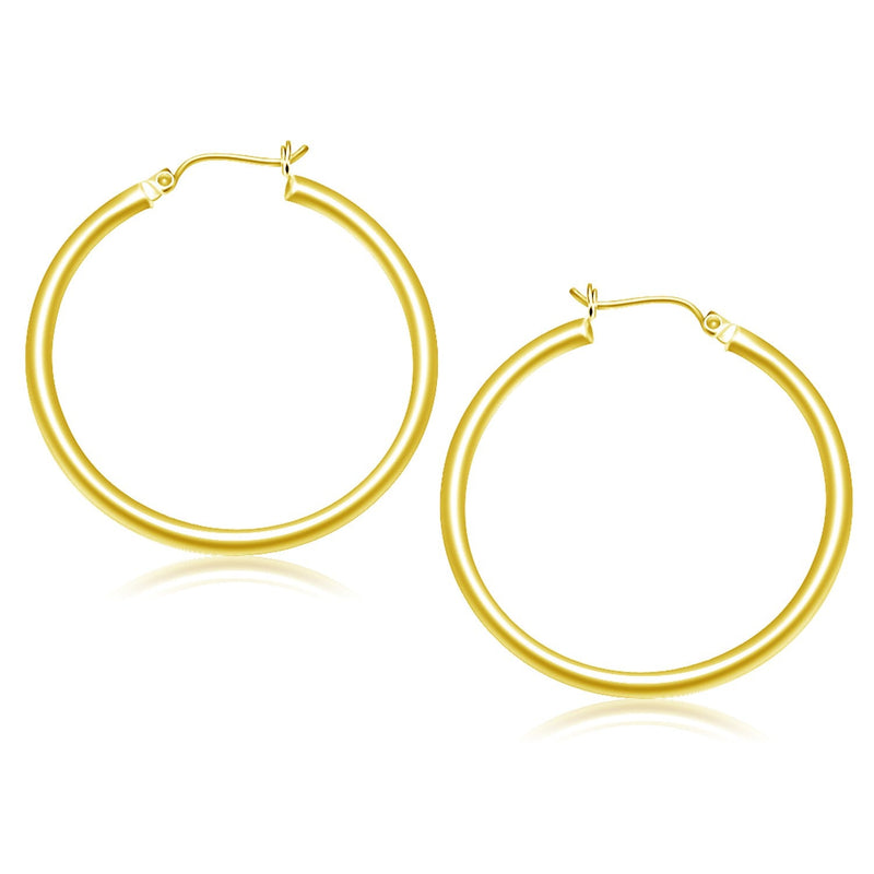 Bids.com 14k Yellow Gold Polished Hoop Earrings (40 mm) Earrings