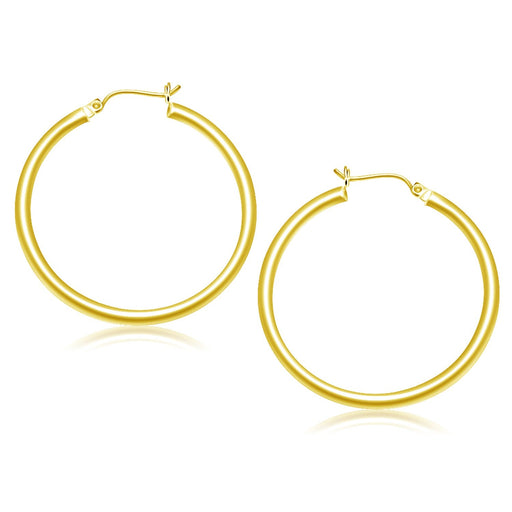 Bids.com 14k Yellow Gold Polished Hoop Earrings (40 mm) Earrings