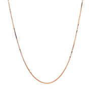 Bids.com 14k Rose Gold Adjustable Box Chain 0.7mm Necklaces