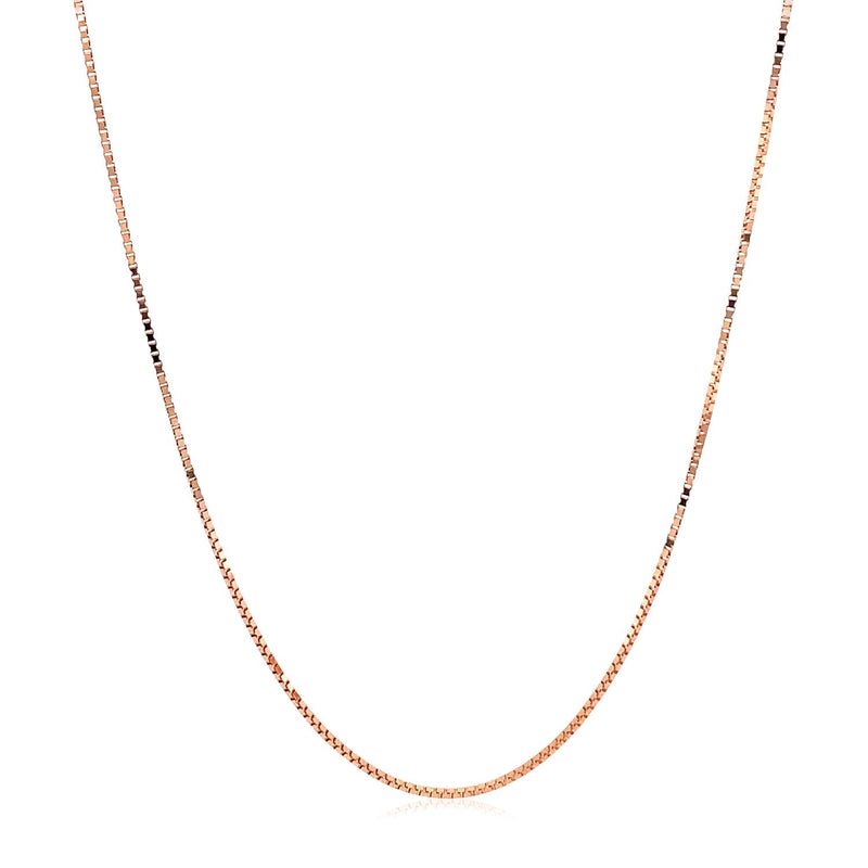 Bids.com 14k Rose Gold Adjustable Box Chain 0.7mm Necklaces