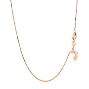 Bids.com 14k Rose Gold Adjustable Box Chain 0.7mm Necklaces