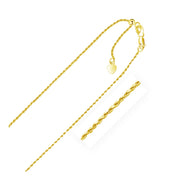 Bids.com 10k Yellow Gold Adjustable Rope Chain 1.0mm Necklaces
