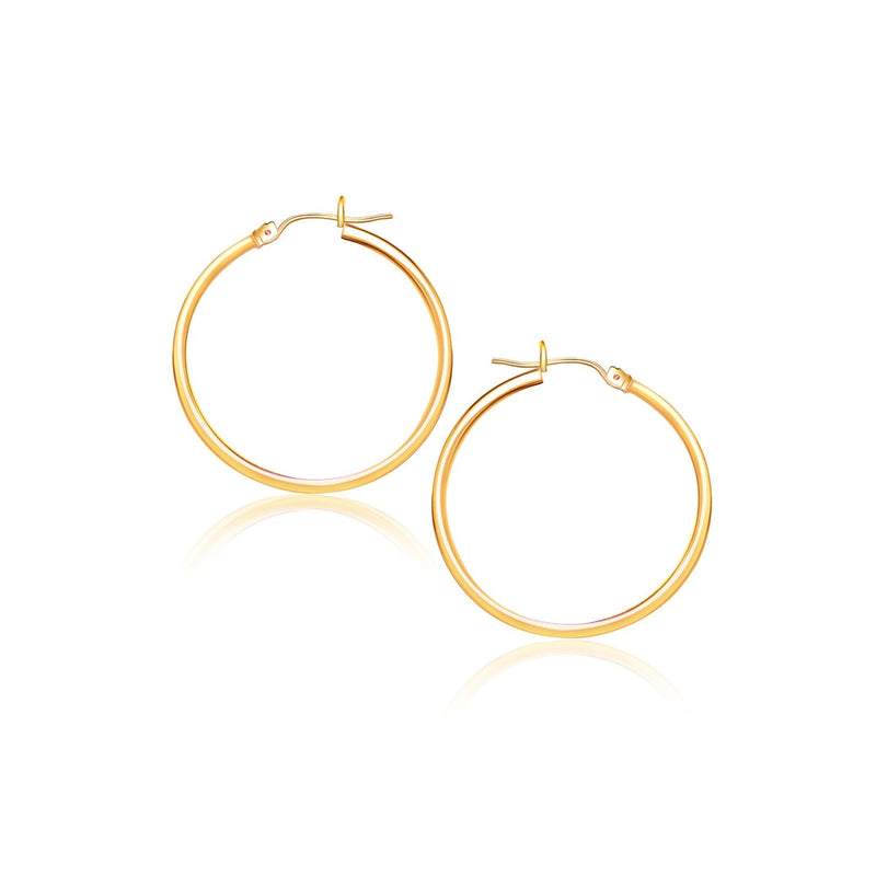 Bids.com 14k Yellow Gold Polished Hoop Earrings (2x40mm) Earrings