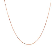Bids.com 14k Rose Gold Classic Box Chain 0.6mm Necklaces