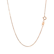 Bids.com 14k Rose Gold Classic Box Chain 0.6mm Necklaces