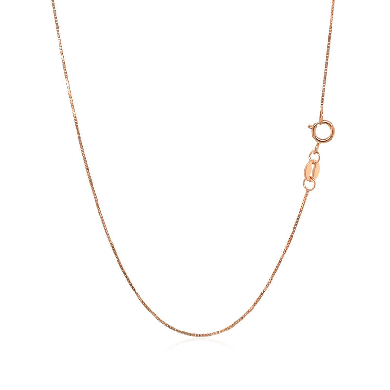 Bids.com 14k Rose Gold Classic Box Chain 0.6mm Necklaces