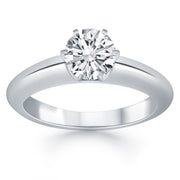 Bids.com 14k White Gold Solitaire Cathedral Engagement Ring Rings