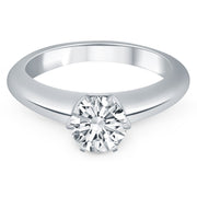 Bids.com 14k White Gold Solitaire Cathedral Engagement Ring Rings