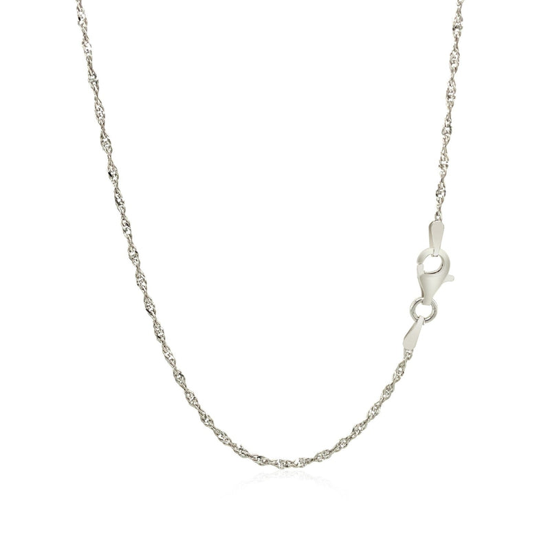 Bids.com Sterling Silver 1.6mm Singapore Style Chain Necklaces