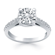 Bids.com 14k White Gold Trellis Diamond Engagement Ring Rings