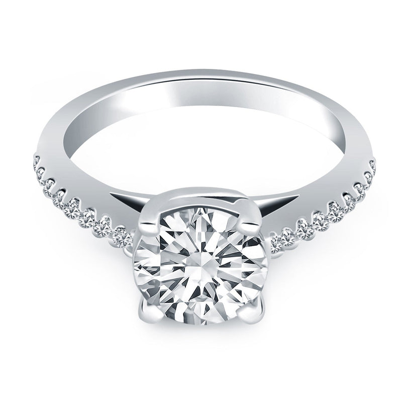 Bids.com 14k White Gold Trellis Diamond Engagement Ring Rings