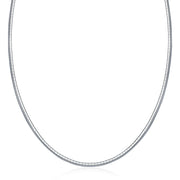 Bids.com Sterling Silver Classic Omega Chain Necklace (3.0mm) Necklaces