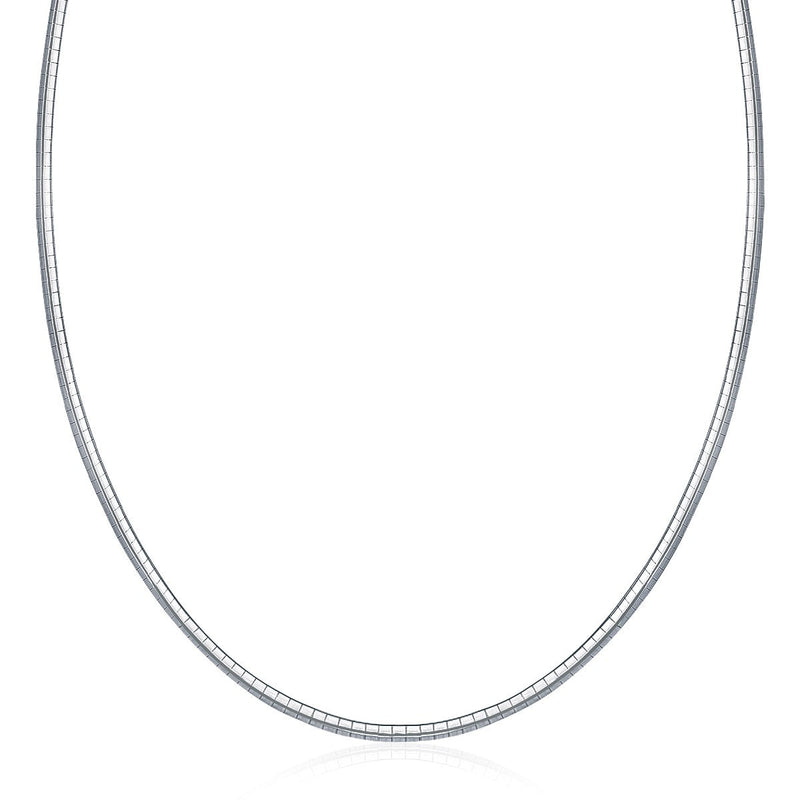 Bids.com Sterling Silver Classic Omega Chain Necklace (3.0mm) Necklaces