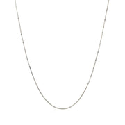 Bids.com 14k White Gold Classic Box Chain 0.45mm Necklaces