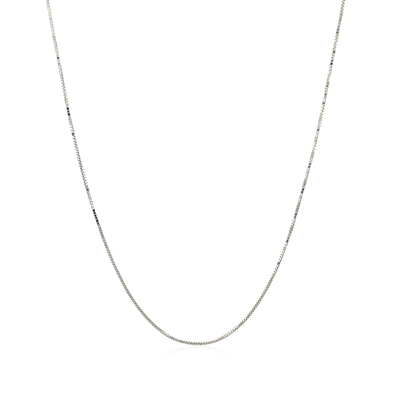 Bids.com 14k White Gold Classic Box Chain 0.45mm Necklaces