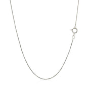 Bids.com 14k White Gold Classic Box Chain 0.45mm Necklaces
