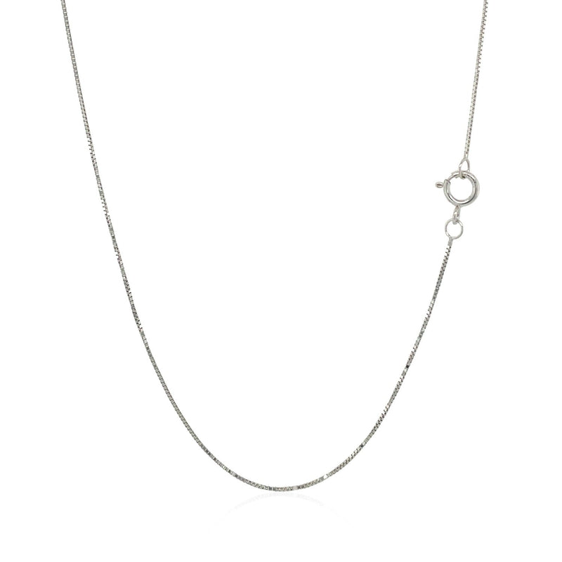 Bids.com 14k White Gold Classic Box Chain 0.45mm Necklaces