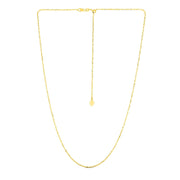 Bids.com 14k Yellow Gold Adjustable Sparkle Chain 1.5mm Necklaces