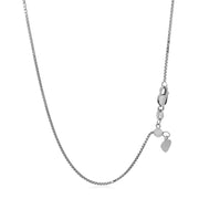 Bids.com 14k White Gold Adjustable Box Chain (1.10 mm) Necklaces