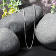 Bids.com 14k White Gold Classic Box Chain 1.4mm Necklaces