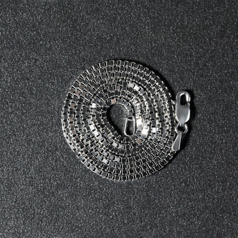 Bids.com 14k White Gold Classic Box Chain 1.4mm Necklaces