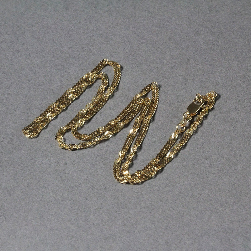 Bids.com 2.1mm 14k Yellow Gold Singapore Chain Necklaces