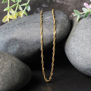 Bids.com 2.1mm 14k Yellow Gold Singapore Chain Necklaces
