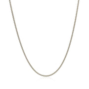 Bids.com 18k White Gold Round Wheat Chain 1.4mm Necklaces