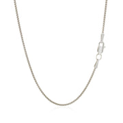 Bids.com 18k White Gold Round Wheat Chain 1.4mm Necklaces