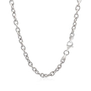 Bids.com Sterling Silver Rhodium Plated Chain Bracelet with a Flat Heart Motif Station Necklaces