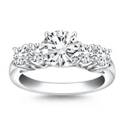Bids.com 14k White Gold Five Stone Diamond Trellis Engagement Ring Rings