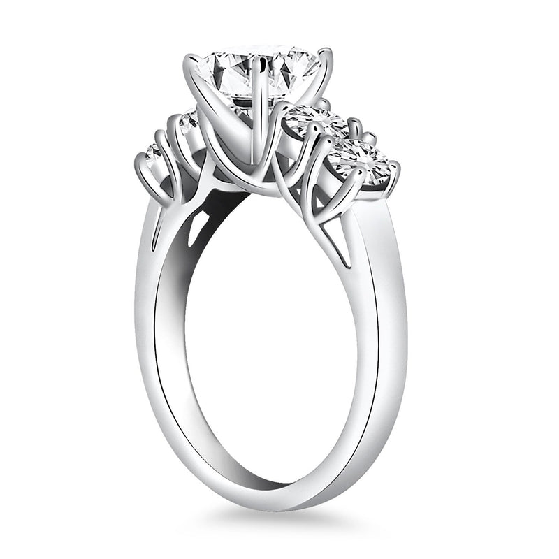 Bids.com 14k White Gold Five Stone Diamond Trellis Engagement Ring Rings