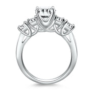 Bids.com 14k White Gold Five Stone Diamond Trellis Engagement Ring Rings