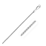 Bids.com 2.1mm 14k White Gold Round Wheat Chain Necklaces