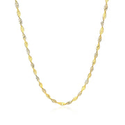 Bids.com 2.0mm 14k Two-Tone Gold Singapore Chain Necklaces