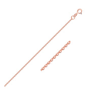 Bids.com 14k Rose Gold Diamond Cut Cable Link Chain 1.1mm Necklaces