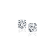 Bids.com 14k White Gold Diamond Four Prong Stud Earrings (1/2 cttw) Earrings