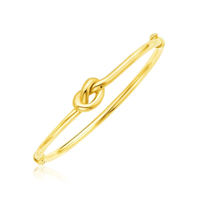 Bids.com 14k Yellow Gold Bangle Bracelet with Polished Knot Bracelets