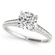 Bids.com 14k White Gold Diamond Engagement Ring With Cathedral Design (1 1/3 cttw) Rings