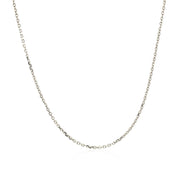 Bids.com 14k White Gold Diamond Cut Cable Link Chain 1.1mm Necklaces